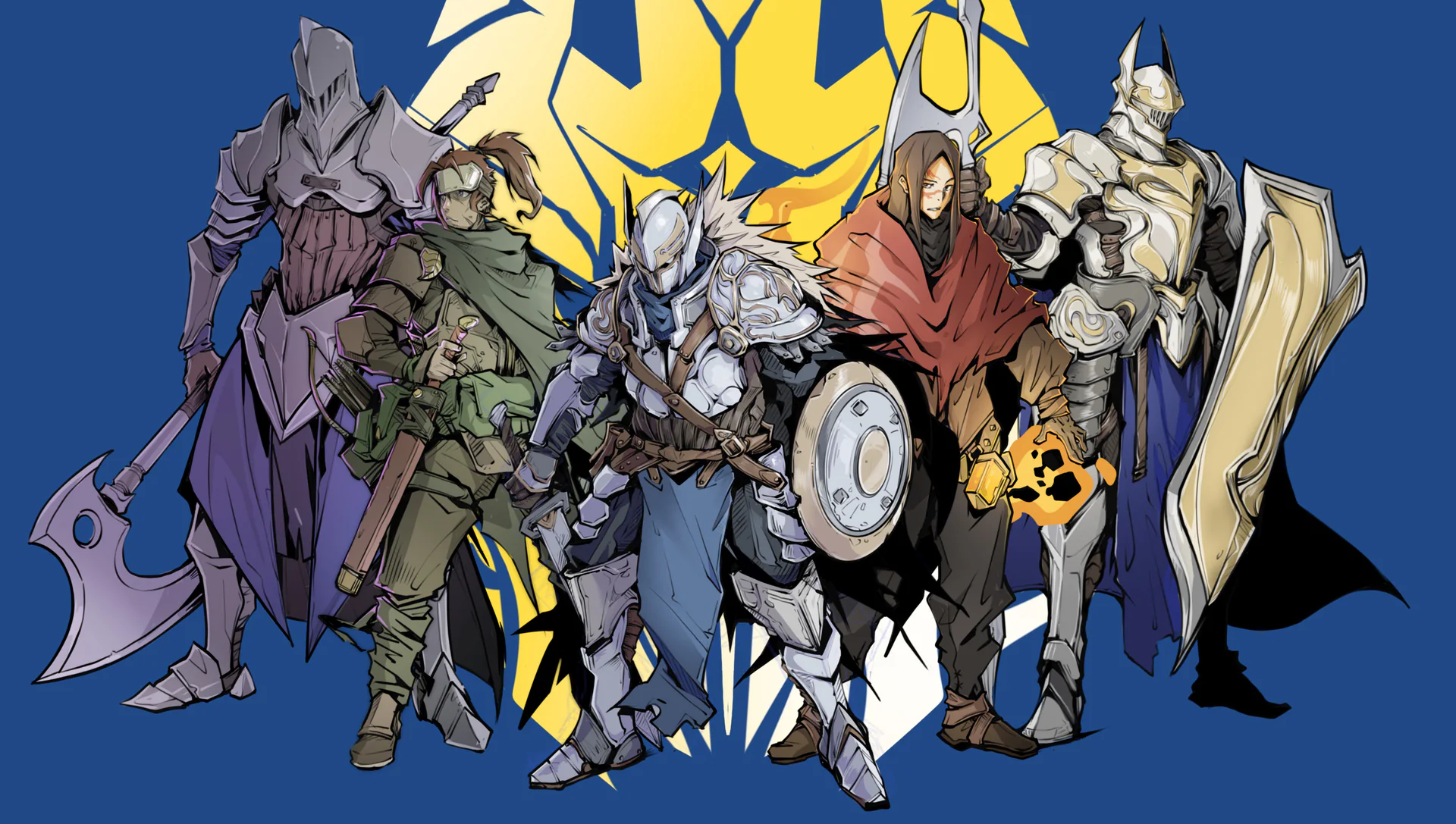 Dungeon Saga Heroes of the Justice Alliance gathering for adventure